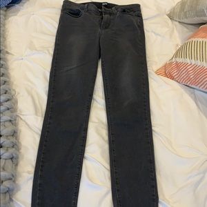 Paige Dark Grey High Rise Hoxton Skinny Jeans